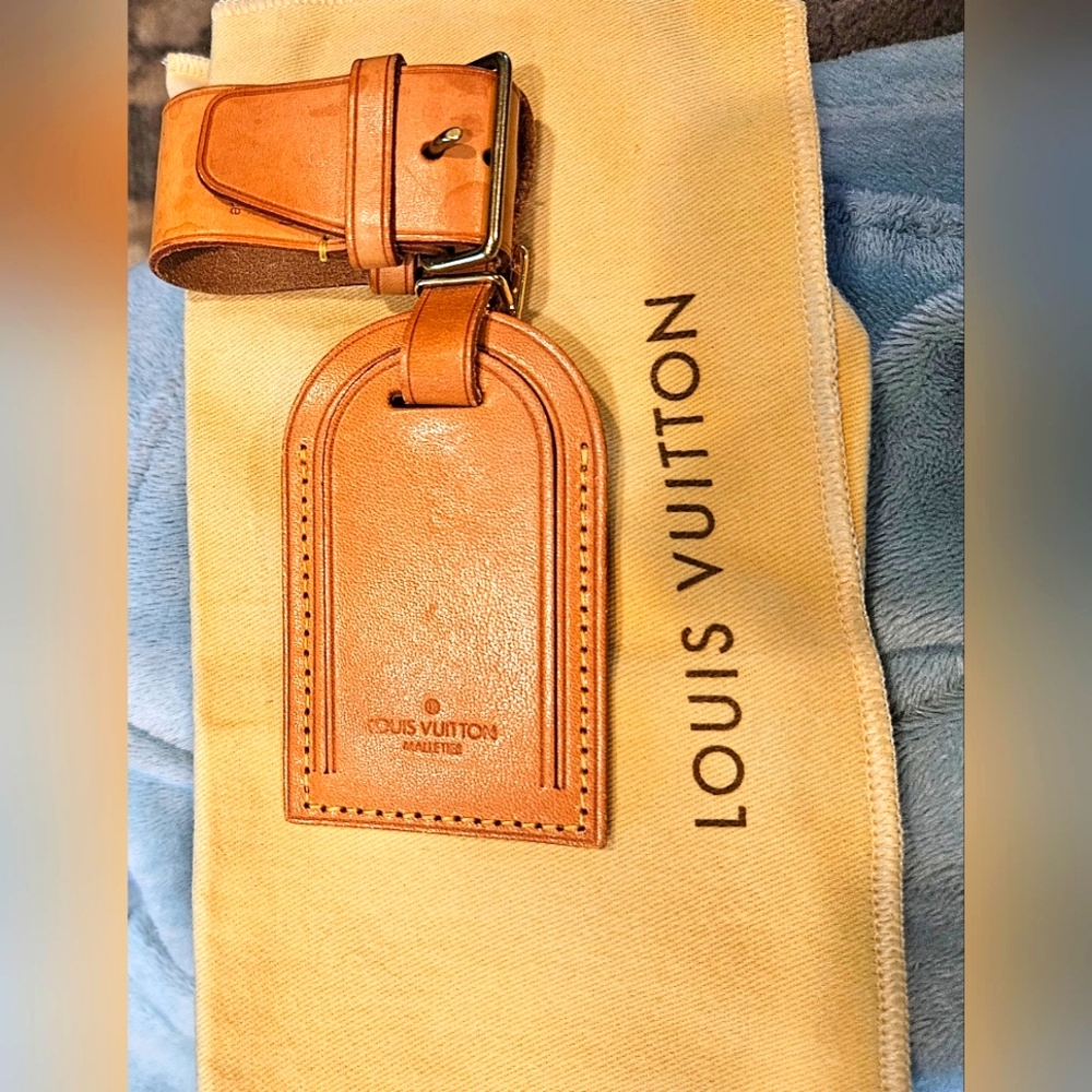 RARE Louis Vuitton Luggage Tag & Poignet - EUC - Picture 1 of 2